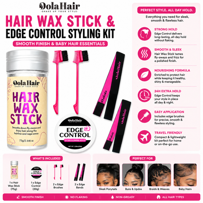 DolaHair Hair Wax Stick & Edge Control Styling Kit – Smooth Finish & Baby Hair Essentials DolaHair
