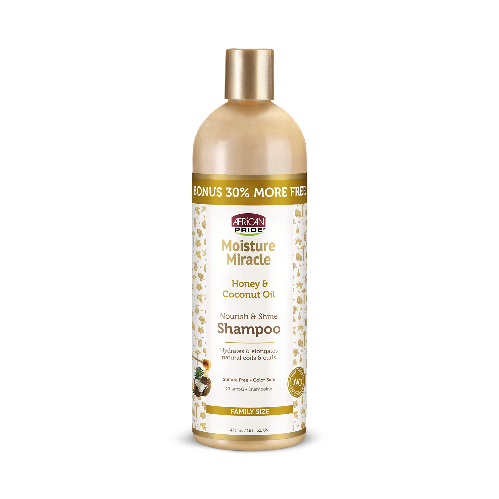 African Pride – Moisture Miracle Honey & Coconut Oil Shampoo, 16 fl oz