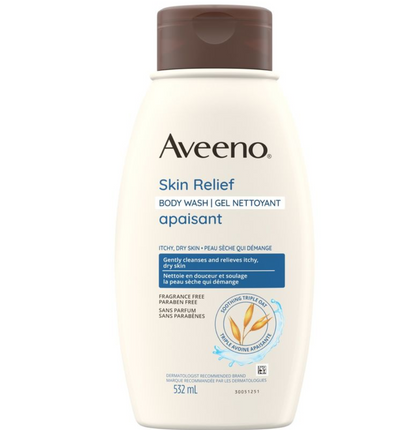 Aveeno - Skin Relief Body Wash Fragrance Free, 535 ml