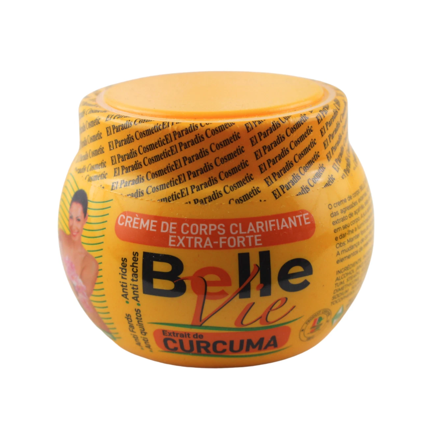Belle Vie – Crème Corps Clarifiante Extra Forte aux Extraits de Curcuma, 300 g