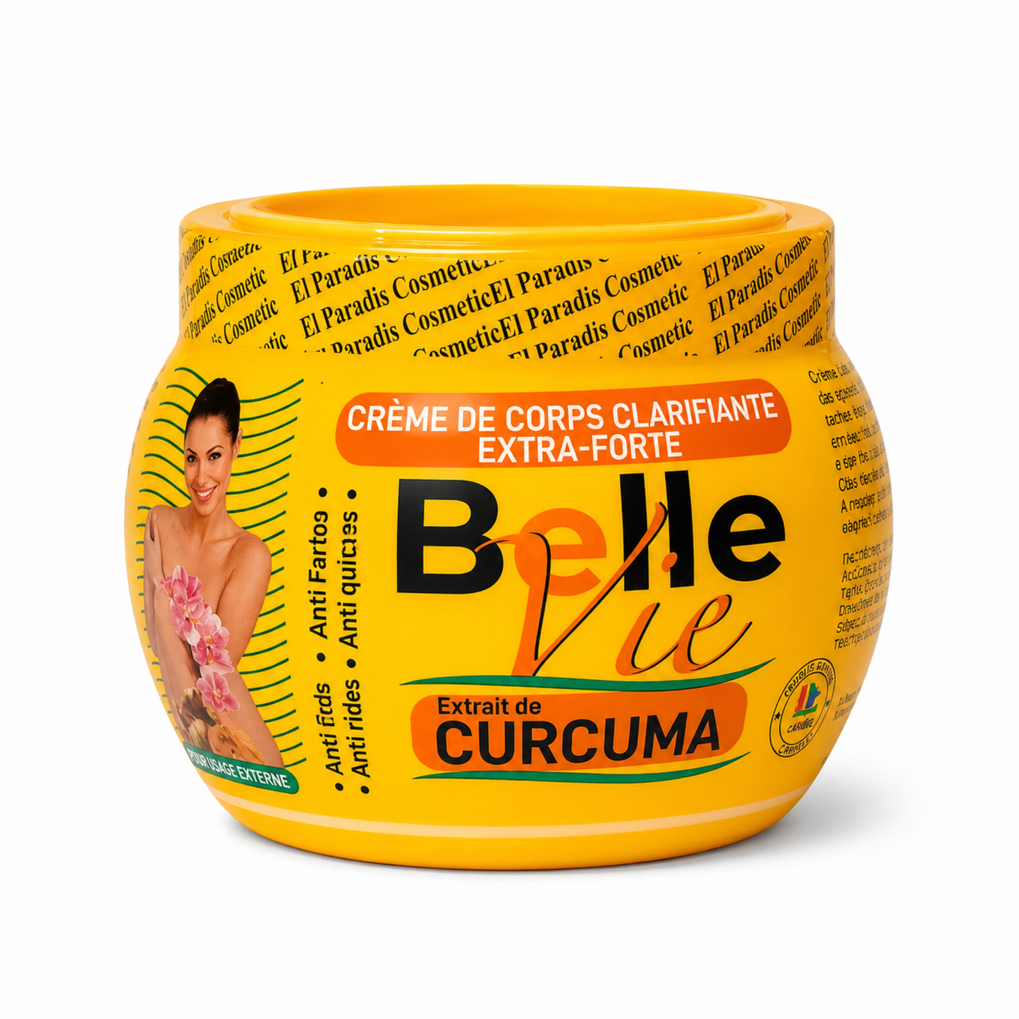 Belle Vie – Crème éclaircissante extra-forte au curcuma pour le corps, 300 g
