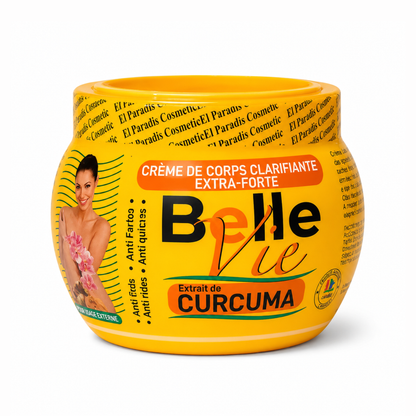Belle Vie – Crème éclaircissante extra-forte au curcuma pour le corps, 300 g