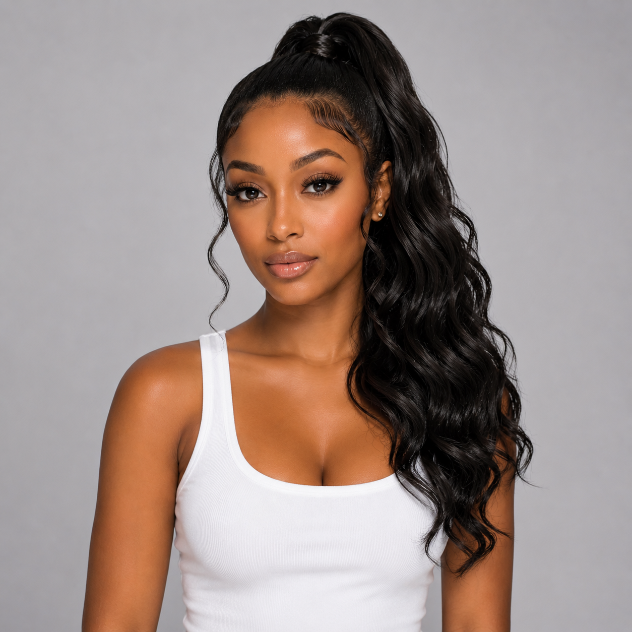 Extension Ponytail Body Wave à pince griffe en cheveux humains 100 % naturels