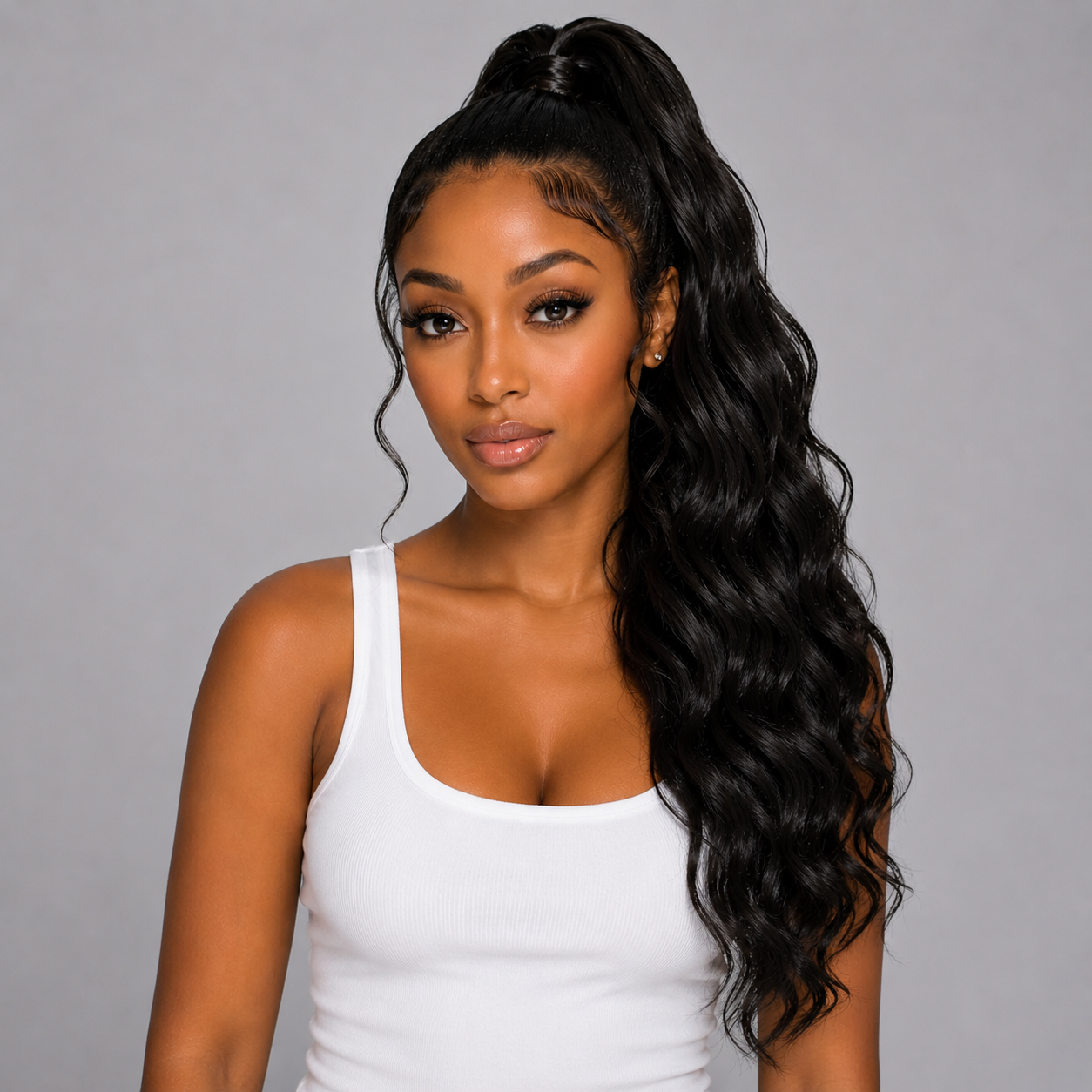 Extension Ponytail Body Wave à pince griffe en cheveux humains 100 % naturels