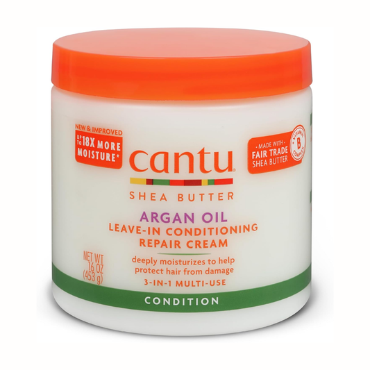 Cantu – Shea Butter Argan Oil Leave-In Conditioning Repair Cream, 16 Oz Cantu