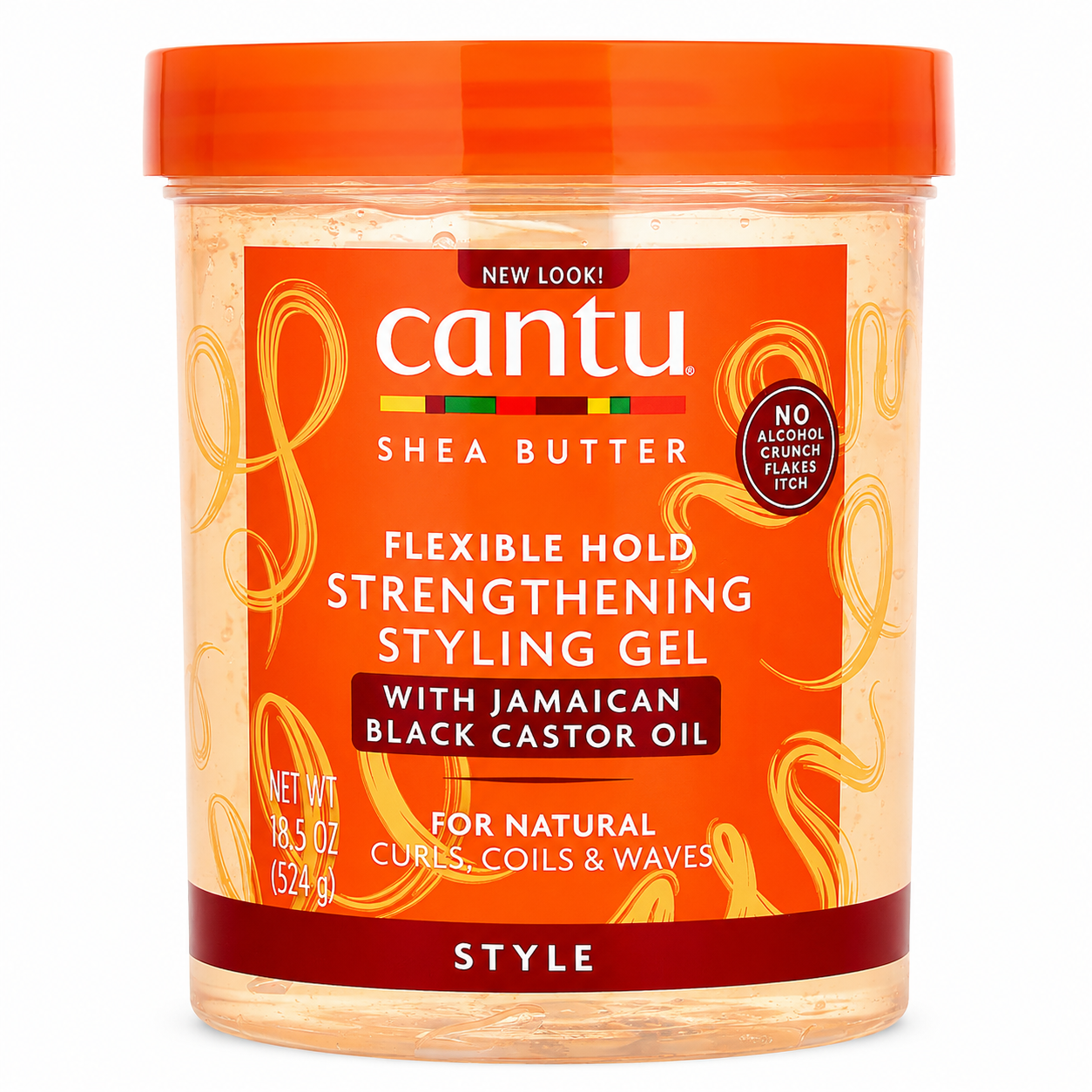 Cantu – Shea Butter Flexible Hold Strengthening Styling Gel with Jamaican Black Castor Oil, 18.5 Oz