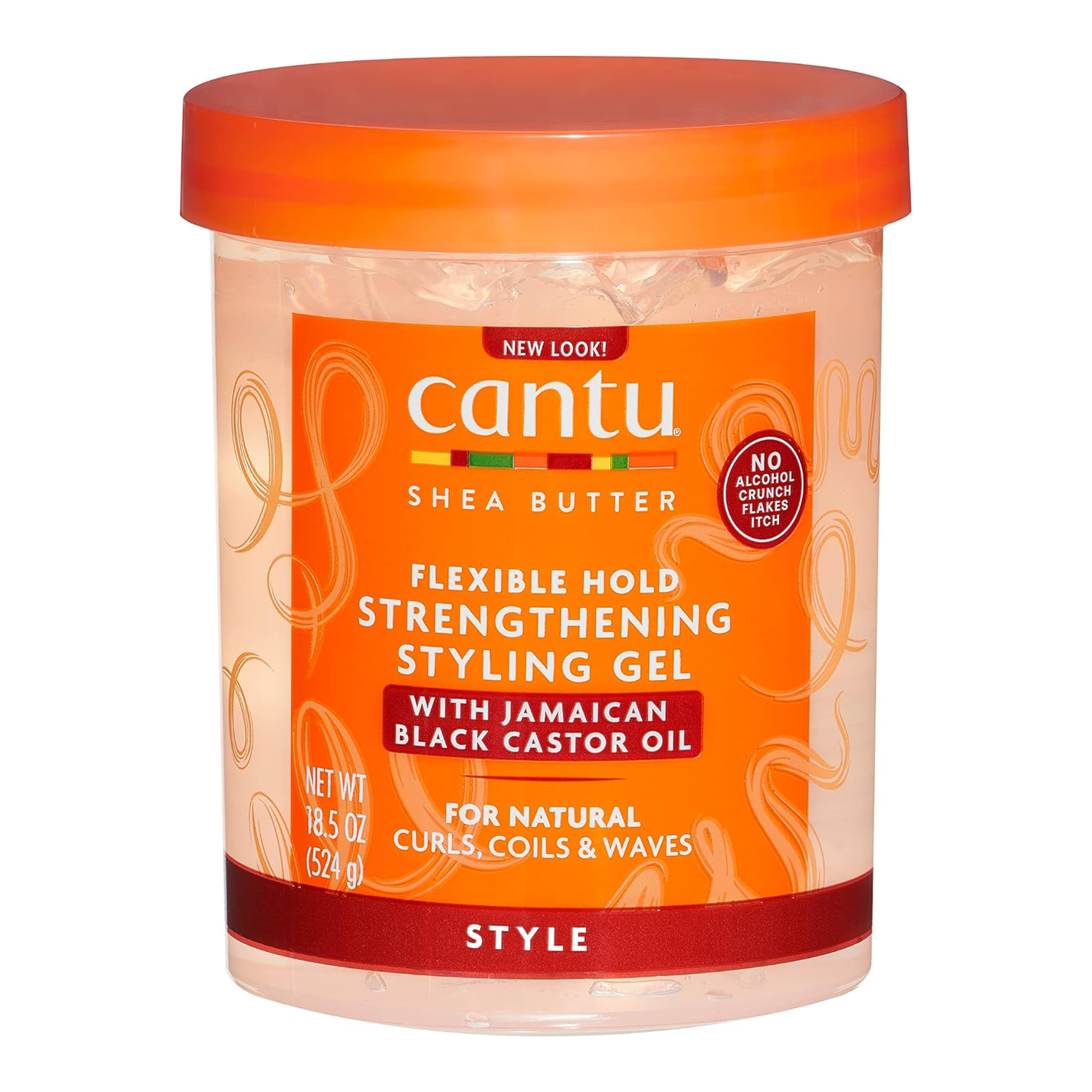 Cantu – Shea Butter Flexible Hold Strengthening Styling Gel with Jamaican Black Castor Oil, 18.5 Oz Cantu