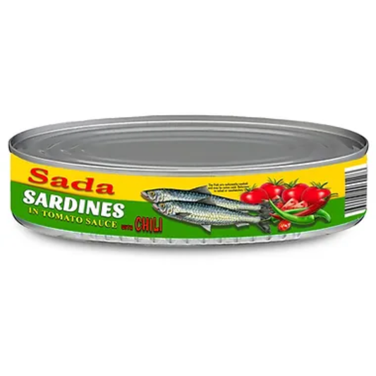 SADA - SARDINES IN TOMATO SAUCE with CHILI, 425g (OVAL)