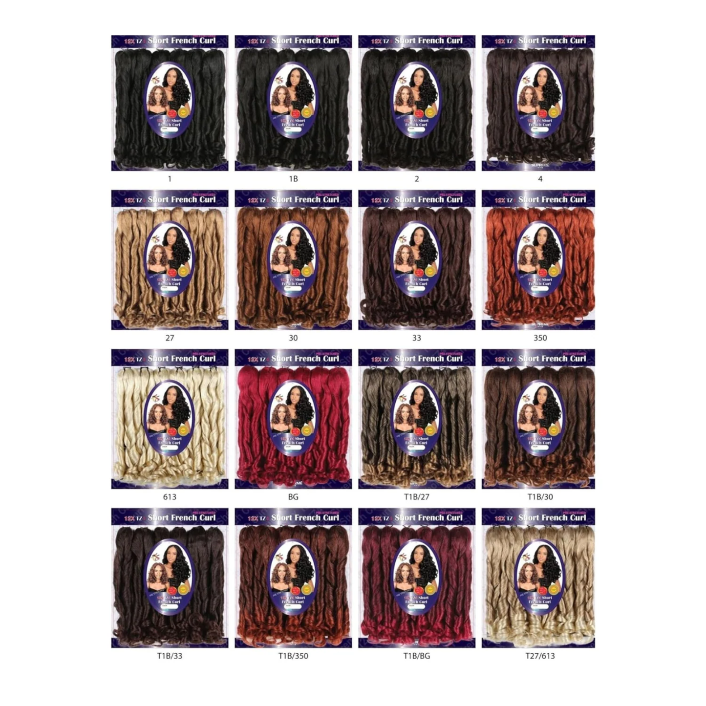 SUPRÊME Hair – Tresses Pré-Étirées 12X TZ4 Boucles Françaises Courtes 20 po