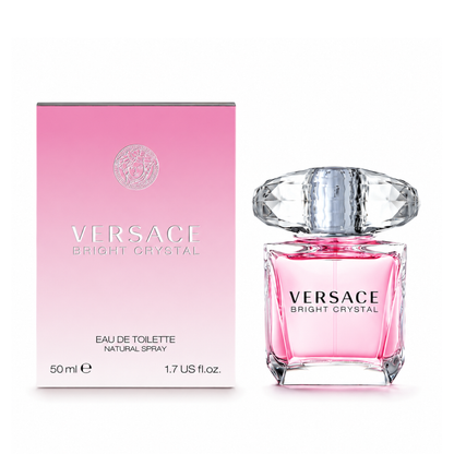 Versace Bright Crystal Eau de Toilette for Women – Luxury Floral Fruity Perfume Spray