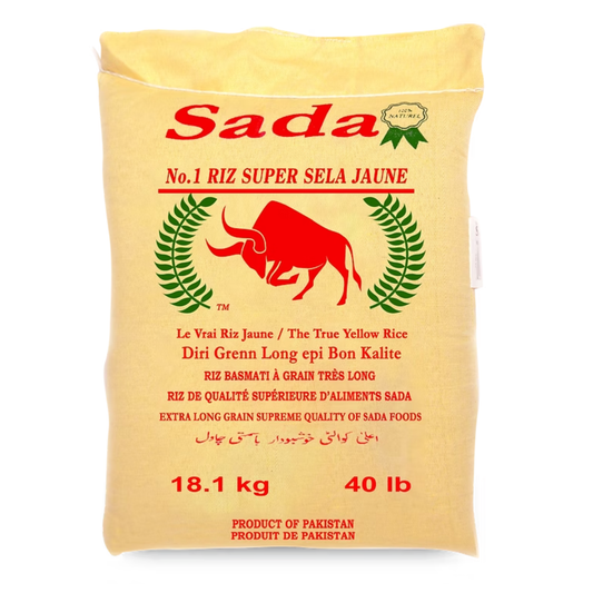 Sada – Riz basmati jaune Super Sela no 1, 40 lb