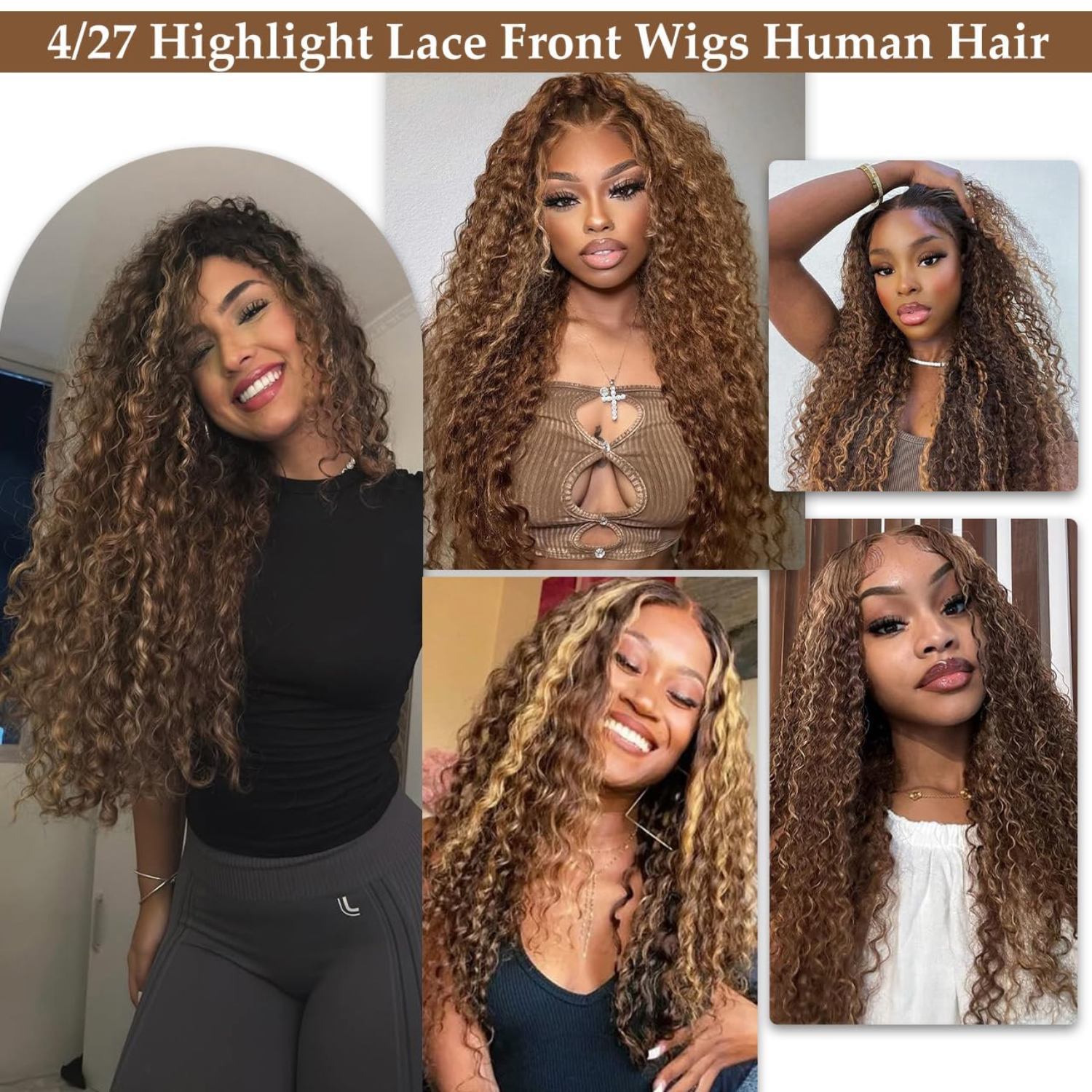 Premium 24″ Kinky Curly Lace Front Human Hair Wig – 13x4 HD 