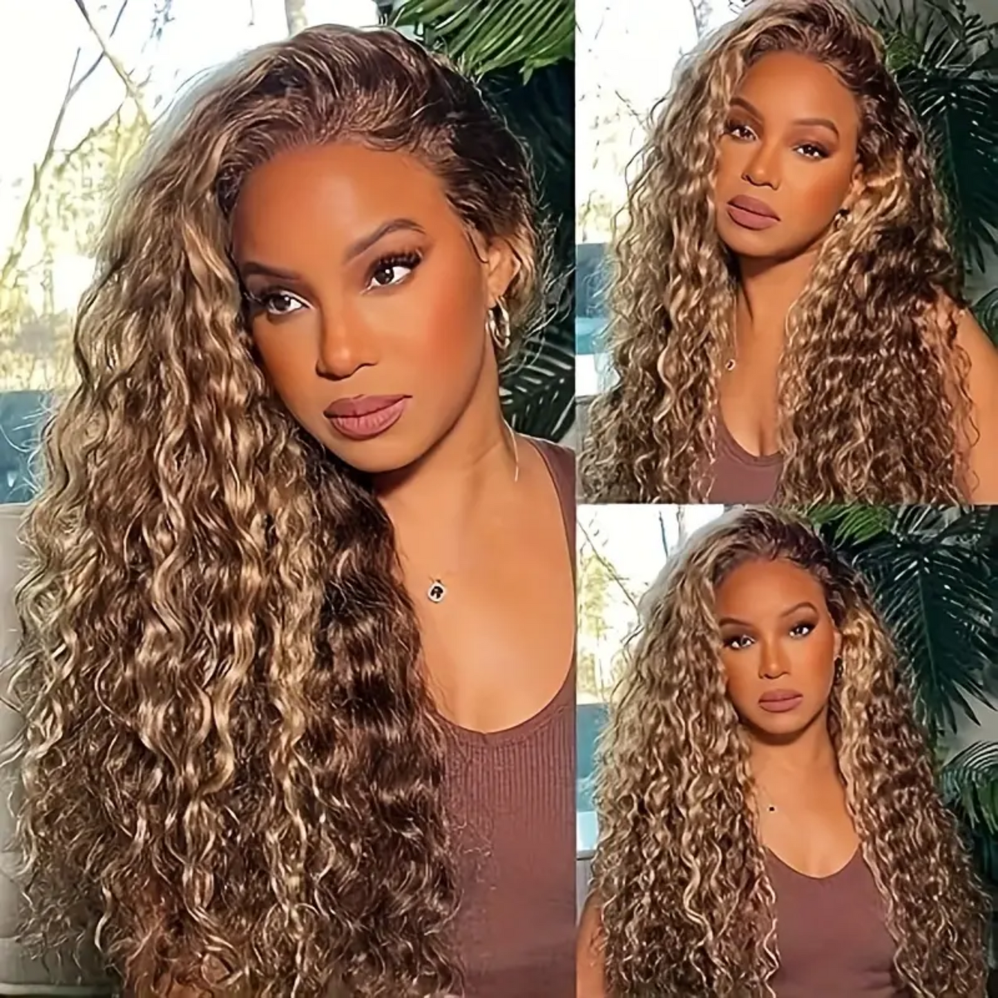 13x4 Lace Frontal Water Wave Human Hair Wig - 24 inches