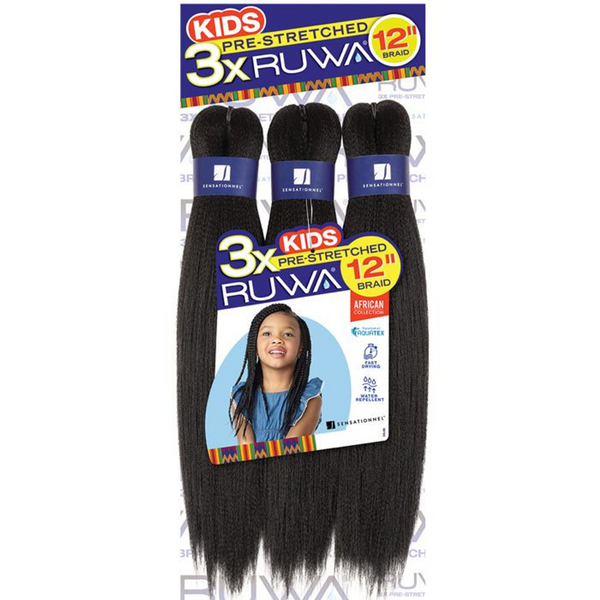 Sensationnel Ruwa - 3X Pre-Stretched Kids Braid 12"