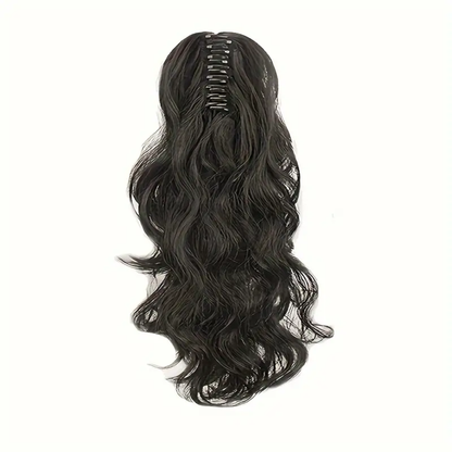 Body Wave Human Hair Claw Clip Ponytail Extension