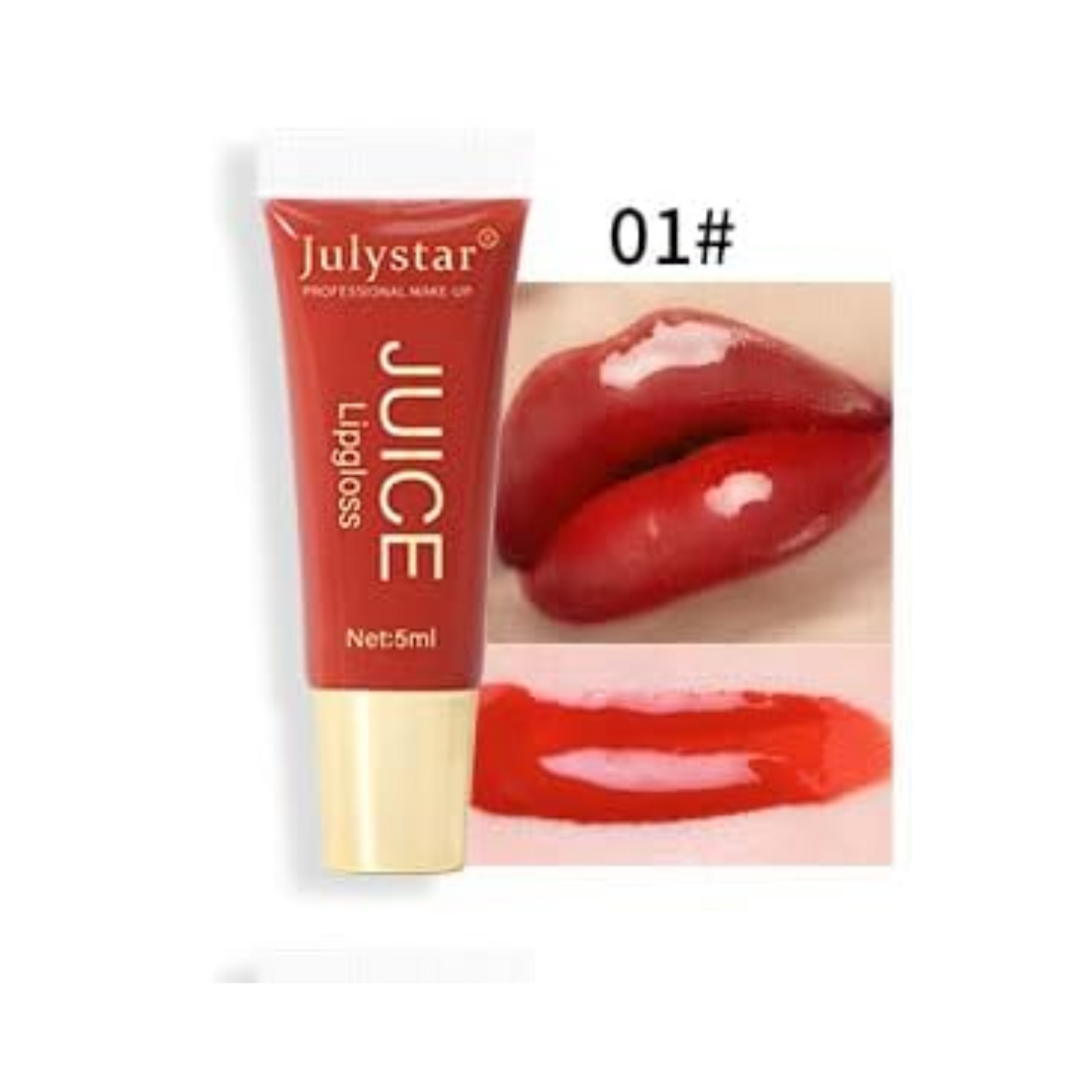 Julystar – Brillant à Lèvres JUICE, 5 ml (Tube Unitaire)