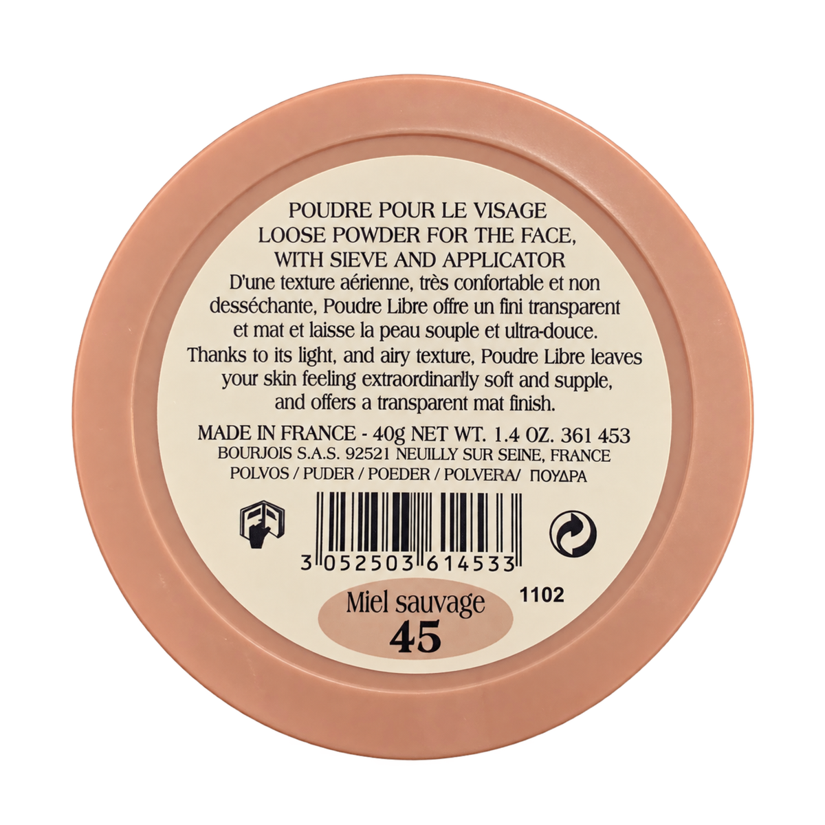 Bourjois Loose Powder for Face – 45 Miel Sauvage Bourjois Paris