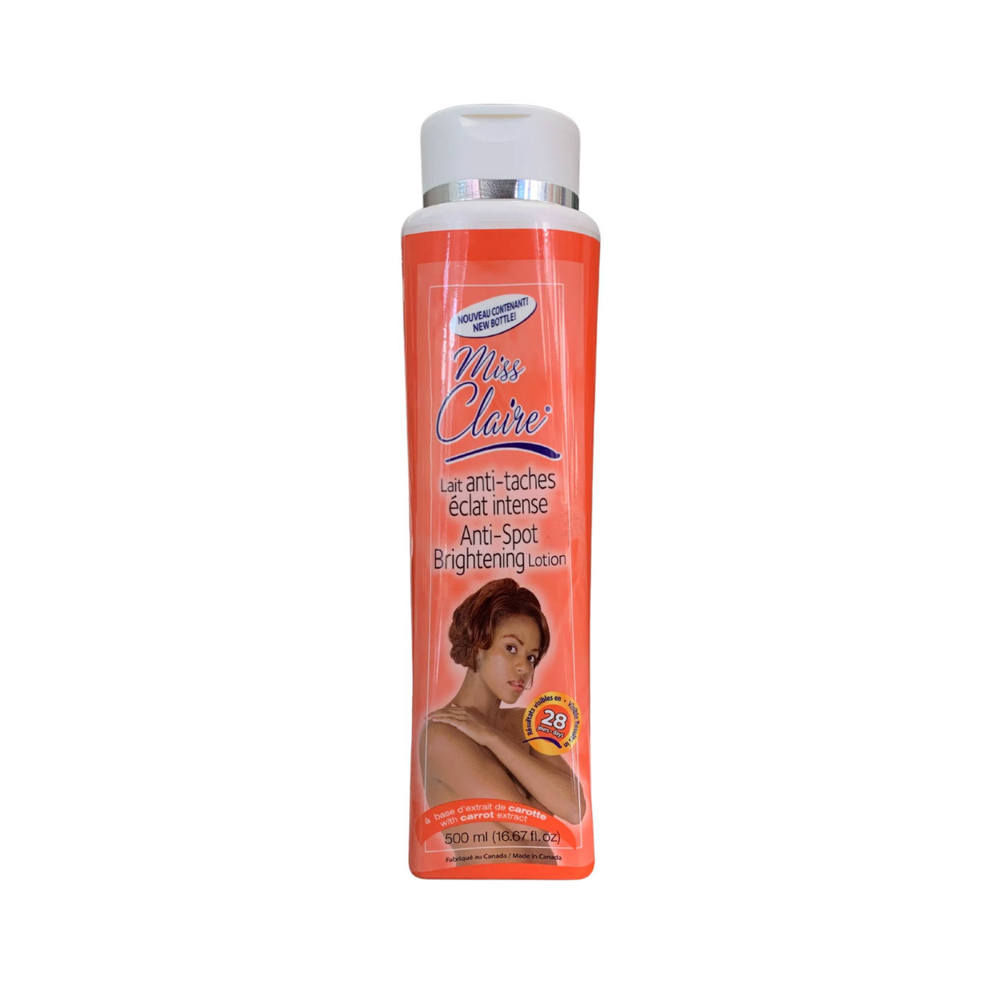 Miss Claire – Loción iluminadora antimanchas con extracto de zanahoria, 500 ml