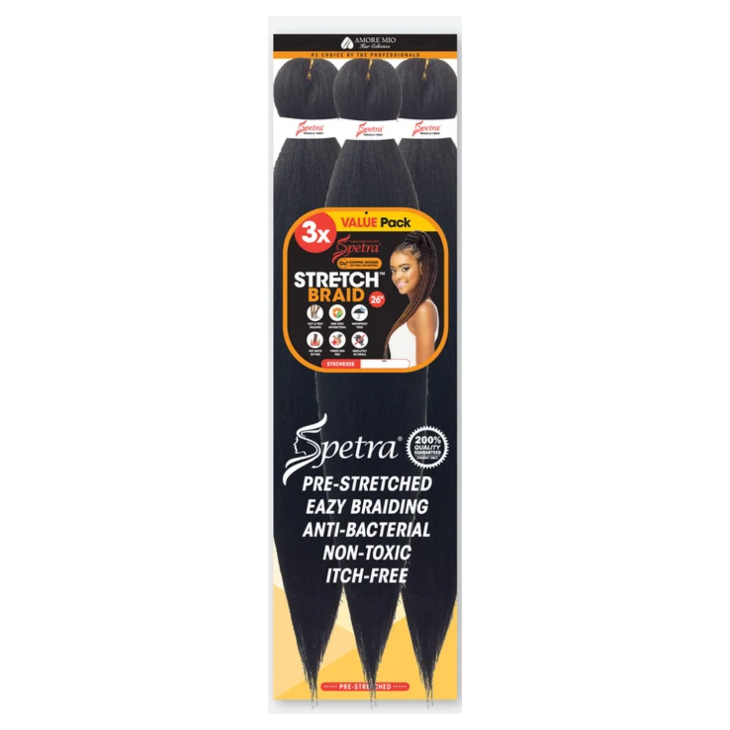Amore Mio – Spetra 3X Pre-Stretched Braiding Hair 26" Amore Mio Hair
