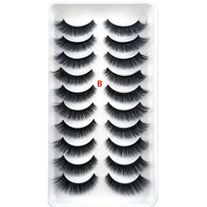 10 Pairs of Handmade Natural Style False Eyelashes