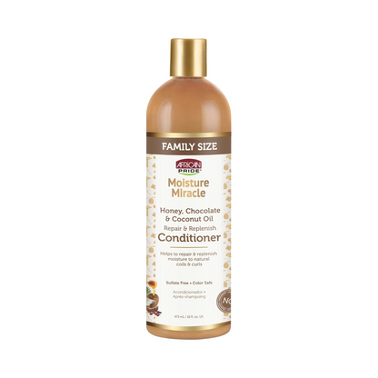 African Pride – Après-shampooing Miracle d'Hydratation au Miel, Chocolat et Huile de Noix de Coco, 16 fl oz