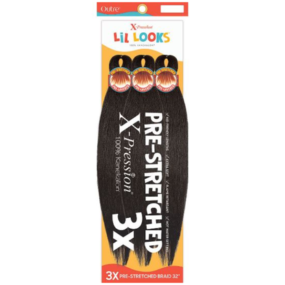 Outre – X-Pression Lil Looks 3X Pre-Stretched Braiding Hair 32" OUTRE