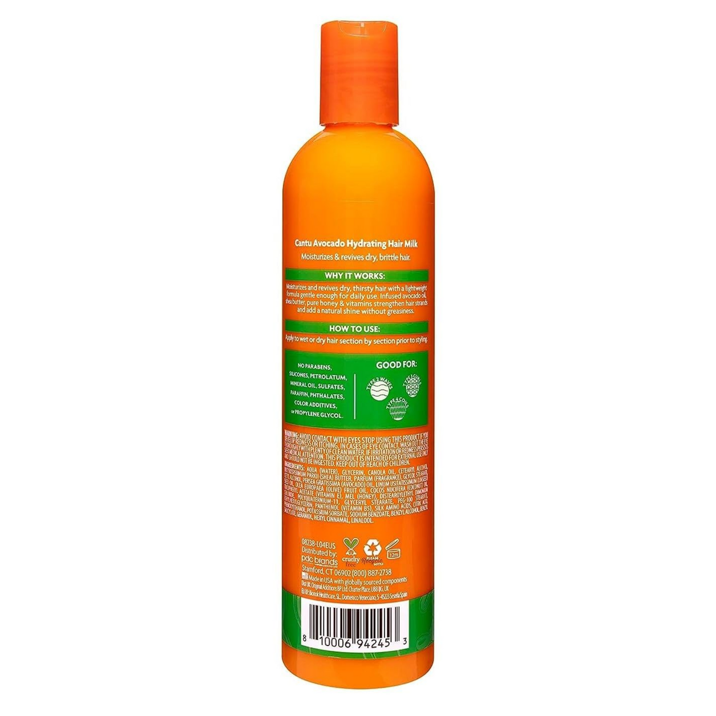 Cantu - Lait capillaire léger hydratant à l'avocat, 12 Fl OZ