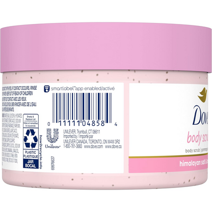 Dove - Himalayan Salt & Rose Oil Exfoliating Body Scrub for Silky Smooth Skin