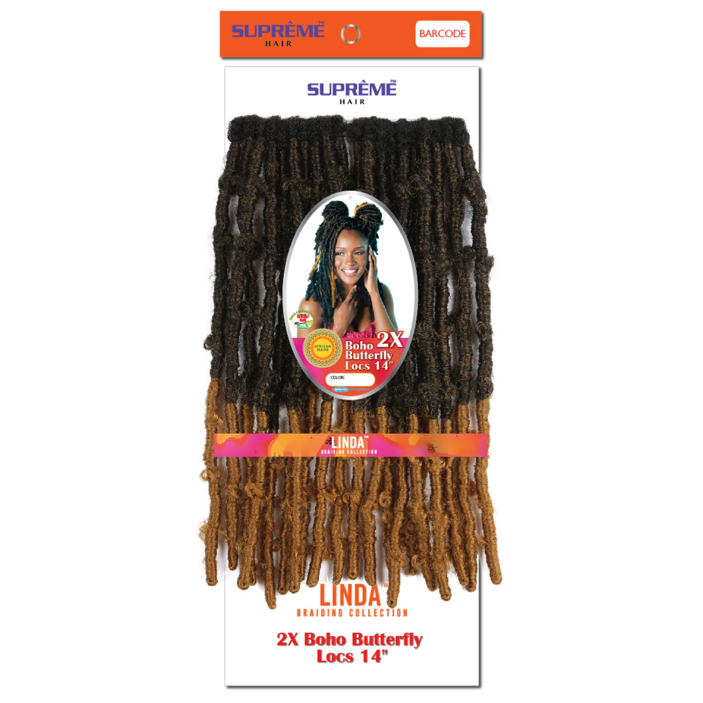 Linda Braiding Collection - 2X Boho Butterfly Locs 14"