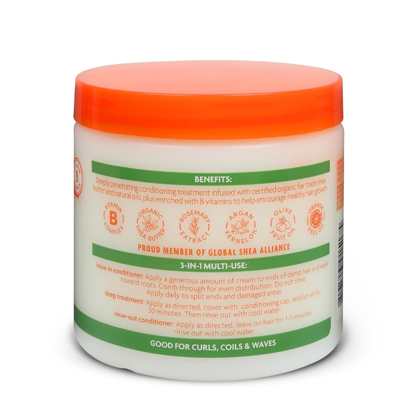 Cantu – Shea Butter Argan Oil Leave-In Conditioning Repair Cream, 16 Oz