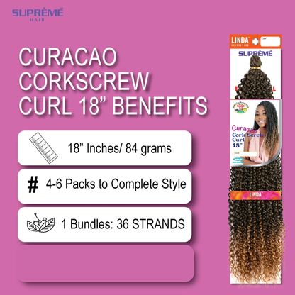 SUPRÊME Hair – Curacao Cork Screw Curl 18" SUPRÊME HAIR