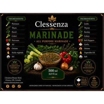 Clessenza All Purpose Marinade – Natural Herb & Vegetable Seasoning Sauce 500ml