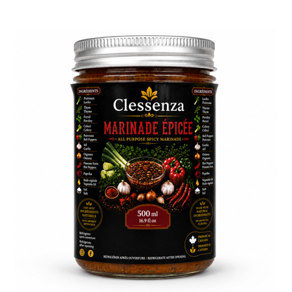 Clessenza Spicy All Purpose Marinade – Natural Hot Herb Seasoning Sauce 500ml