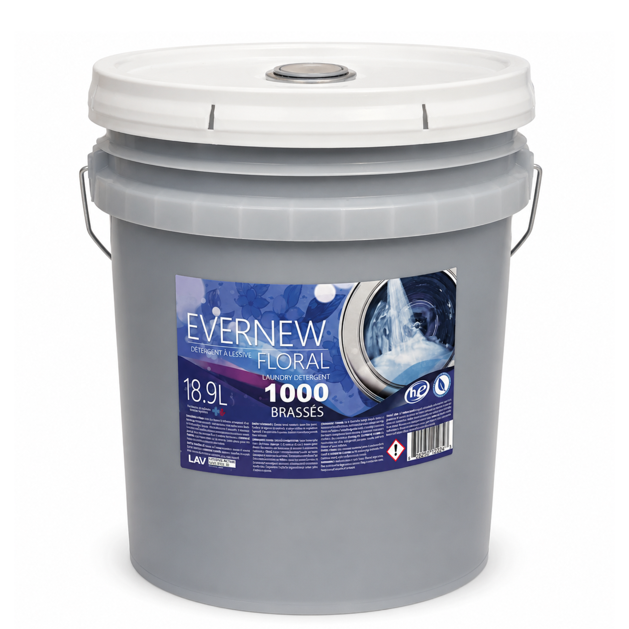 Evernew Floral Laundry Detergent – 18.9L Commercial Liquid Laundry Soap (1000 Loads)