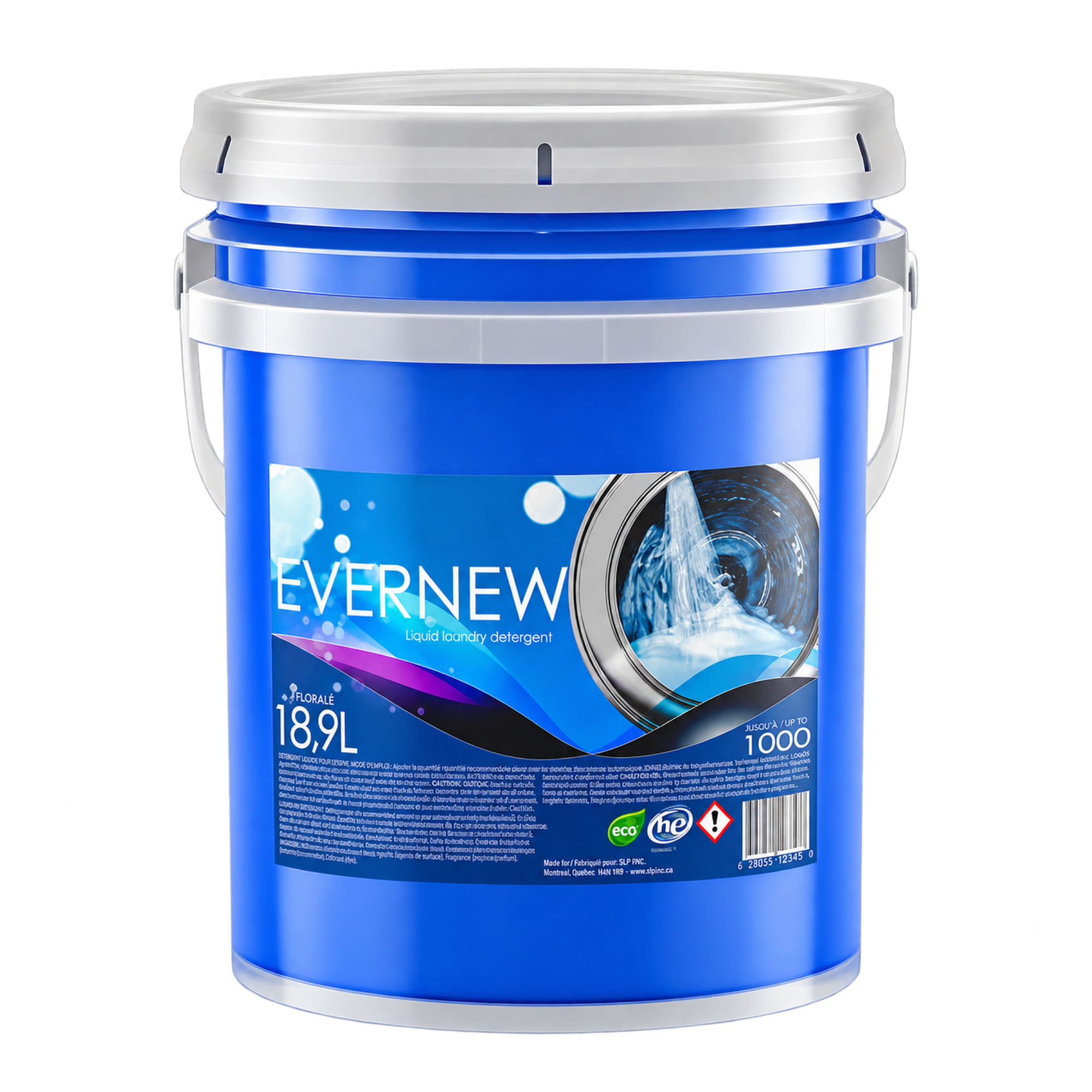 Evernew – Floral Laundry Detergent Ultra-Concentrated Liquid Laundry Soap, 18.9L (Up to 1,000 Loads) Evernew