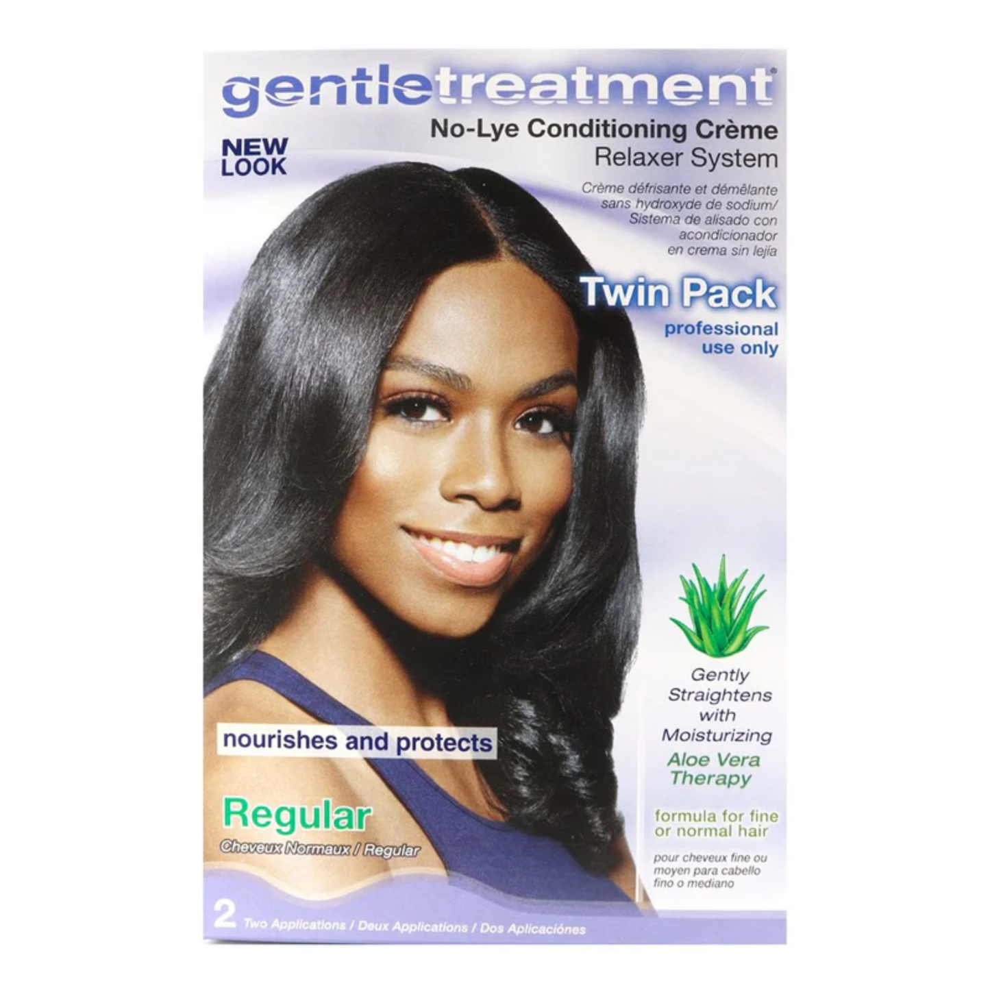 GENTLE TREATMENT - No-Lye Conditioning Creme Relaxer System, Twin Pack Kit