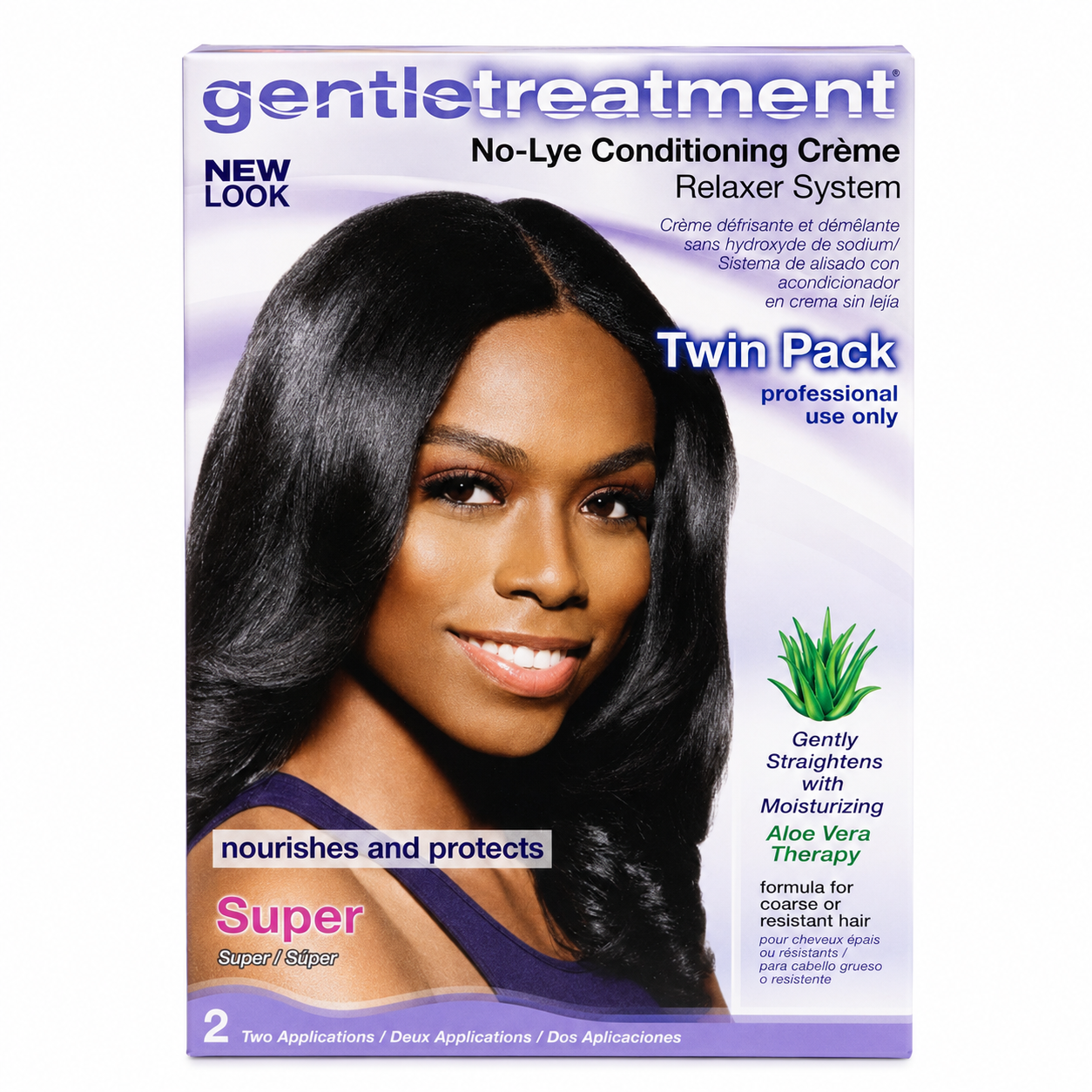 Gentle Treatment – No-Lye Conditioning Crème Relaxer System Twin Pack (2 Applications) Gentle Treatment