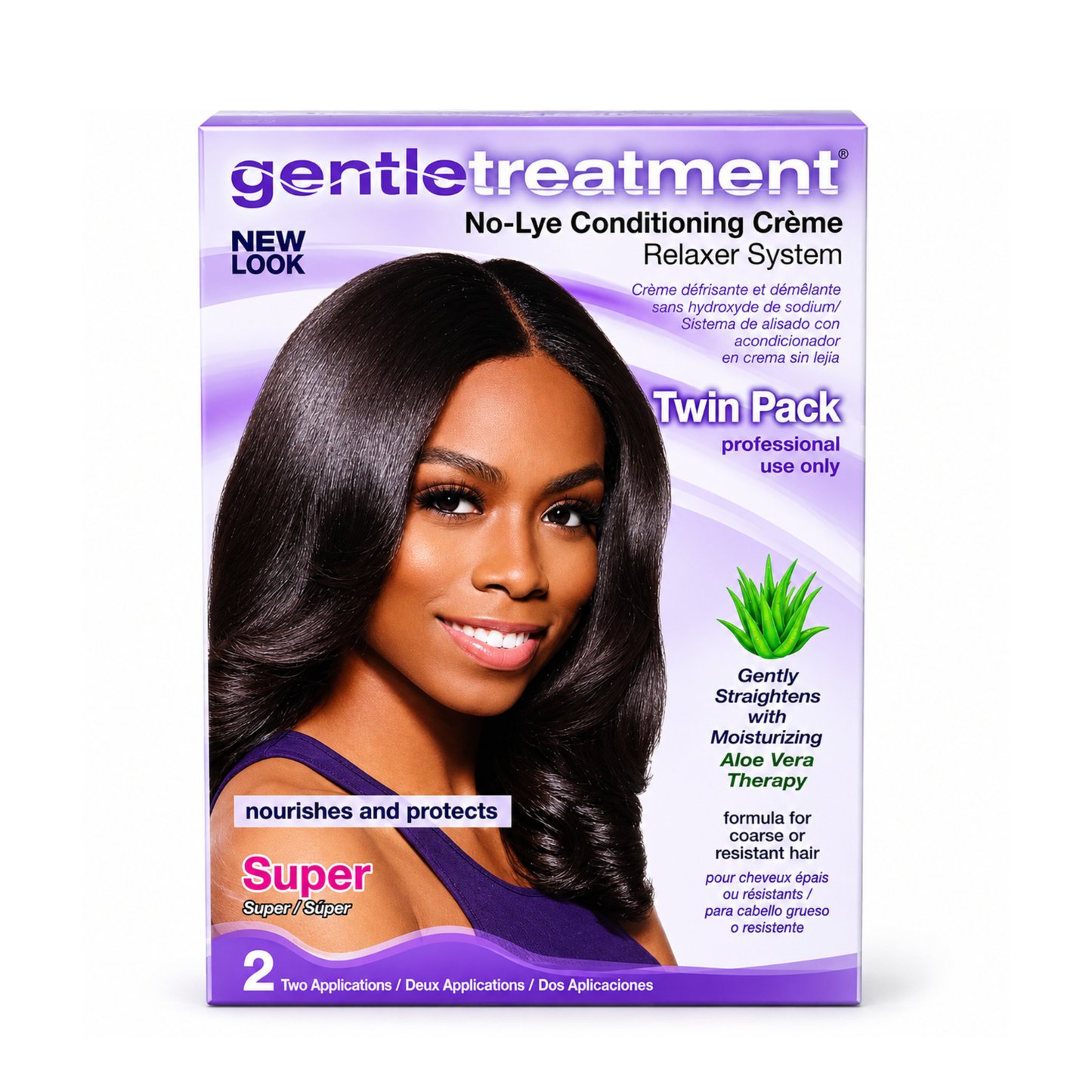 Gentle Treatment – No-Lye Conditioning Crème Relaxer System, Twin Pack with Aloe Vera
