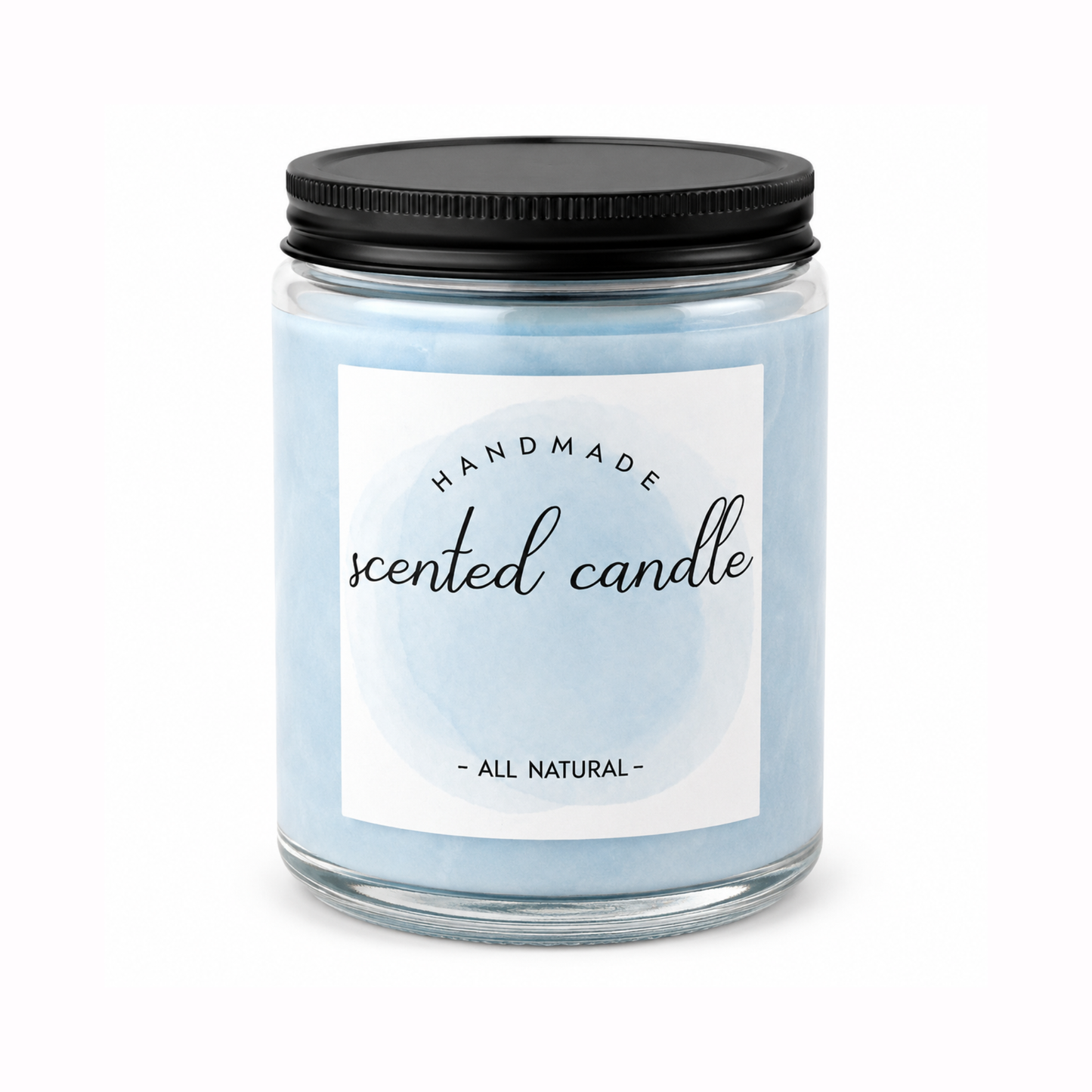 Bougie Parfumée Artisanale Naturelle – Bougie d’Aromathérapie de Luxe en Pot Bleu