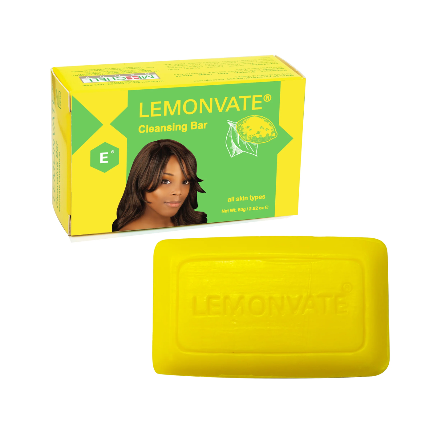 Lemonvate – Savon exfoliant nettoyant, 80 g