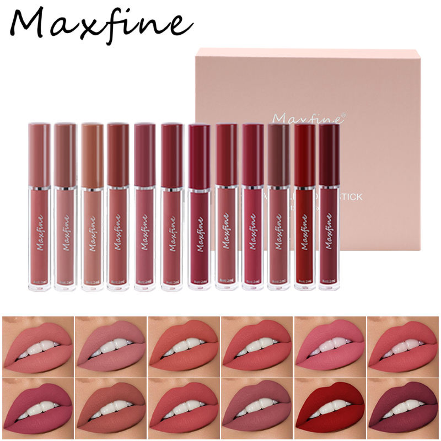 Maxfine – Velvet Matte Liquid Lipstick (Single Piece)
