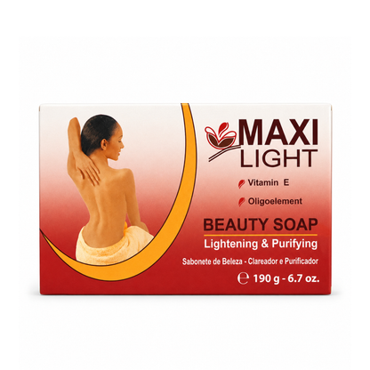 Maxi Light – Savon Beauté Éclaircissant et Purifiant à la Vitamine E, 190g