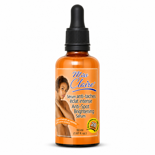 Miss Claire anti-spot brightening serum bottle on a white background