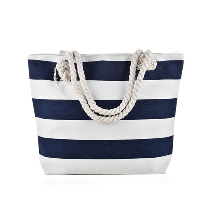 Striped Shoulder Pattern Beach Bag (color D)