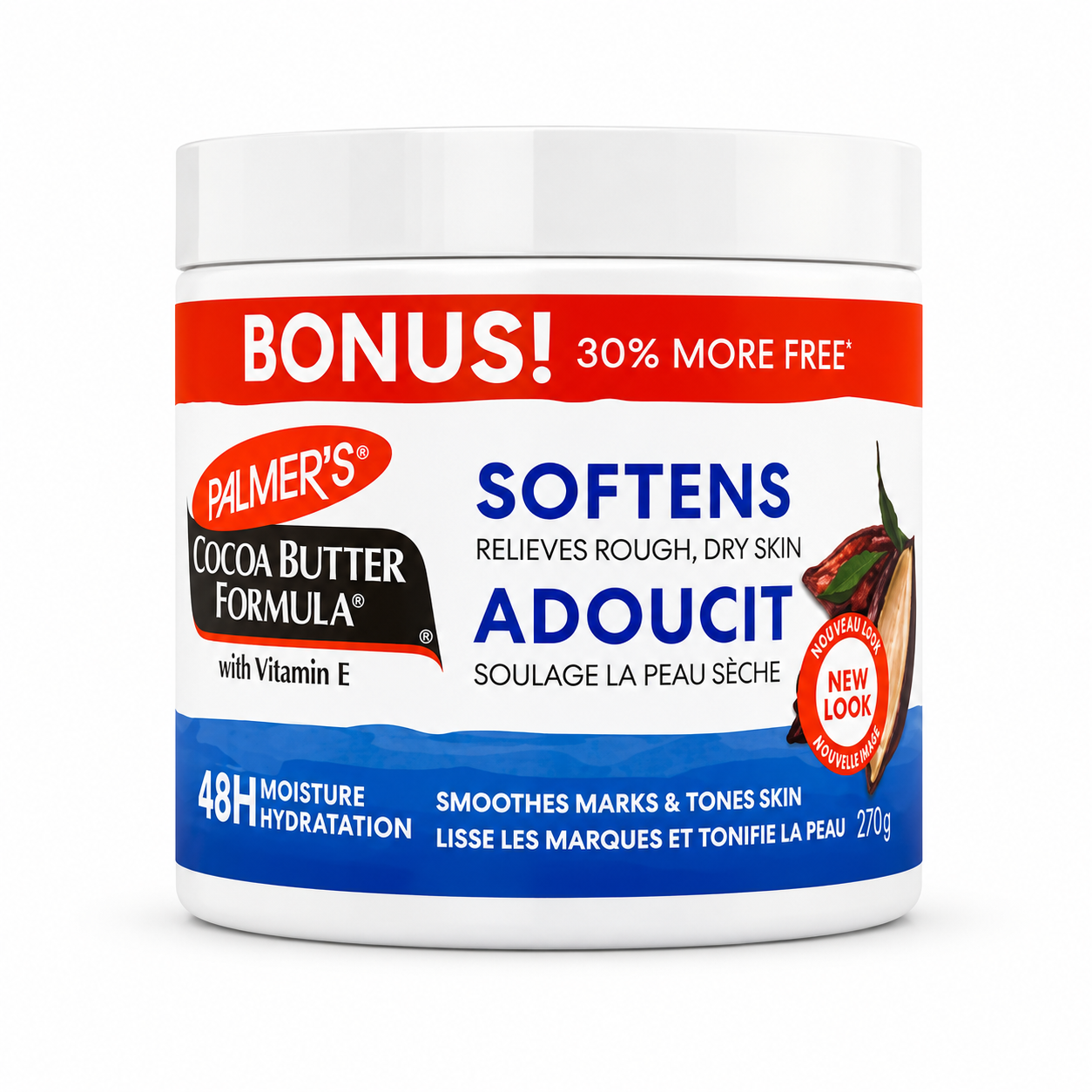 Palmer's Cocoa Butter Formula with Vitamin E Body Cream 270g Bonus Size for Dry Skin and Long-Lasting Hydration