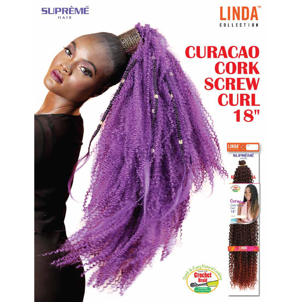 SUPRÊME Hair – Curacao Cork Screw Curl 18" SUPRÊME HAIR