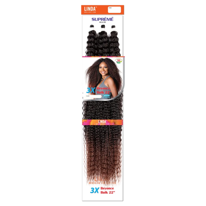 SUPRÊME Hair 3X Beyonce Bulk 22 inch curly synthetic hair for crochet hairstyles, braiding, goddess braids and protective styling