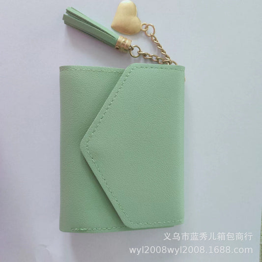 Short Tassel Women's Purse (Light Green)