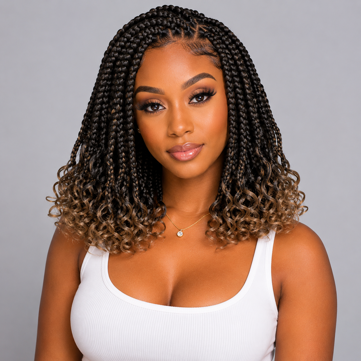Boho Goddess Crochet Braids 12″ – Curly-End Protective Braiding Hair