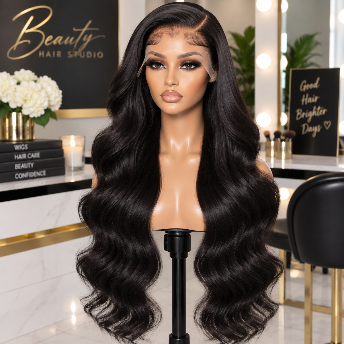 13×4 Lace Front Human Hair Wig – Body Wave 26″ Natural Black Clessenza Beauty Store